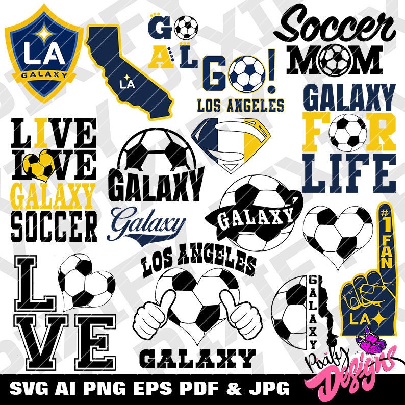 Los Angeles Galaxy svg Soccer svg LA Galaxy svg Major Etsy