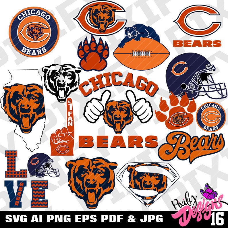 Chicago Bears svg SVG files for Cricut Football SVG Sports | Etsy