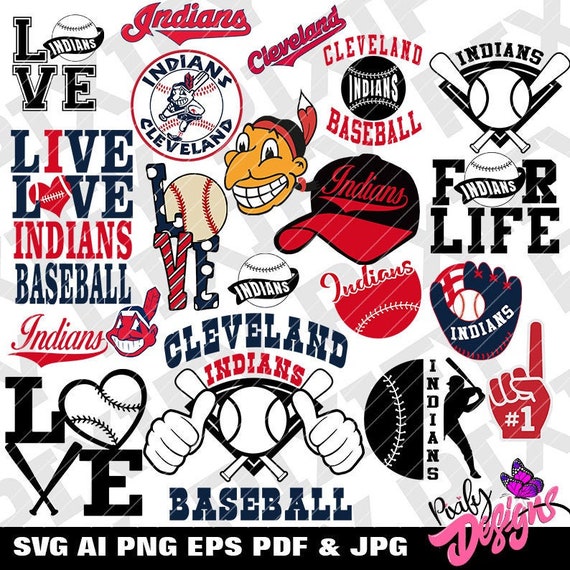 Download Cleveland Indians svg SVG files for Cricut Baseball SVG | Etsy