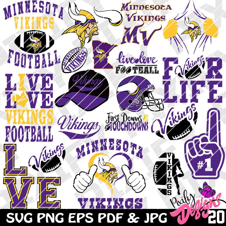Download Minnesota Vikings svg SVG files for Cricut Football SVG | Etsy