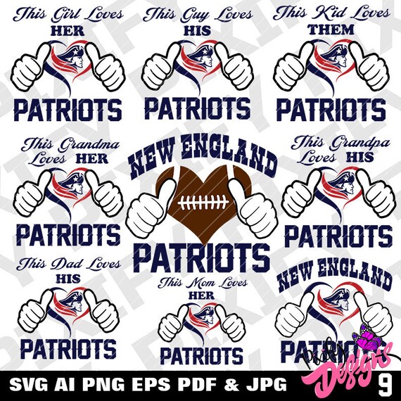 Download New England Patriots Svg Svg Files For Cricut Football Svg Etsy
