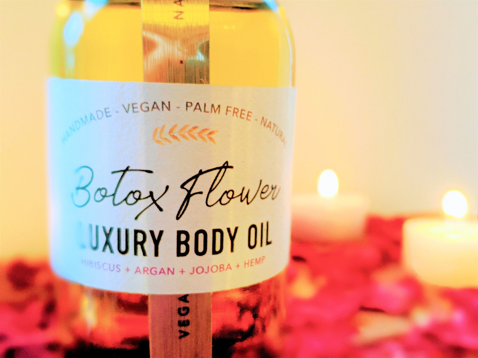 Botox Flower Body Oil Luxury Home Spa Gift Vegan Spa Gift Etsy