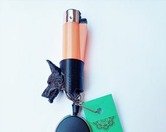 German Shepherd Clipper Lighter Leash: 3D Printed Auto-Recall Holder