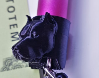 Pitbull Clipper Lighter Leash, 3D Printed Holder, Auto-Rewindable Keychain