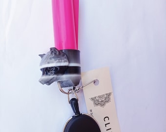 Raccoon Clipper Lighter Leash, 3D Printed Totem, Retractable Steel Cable