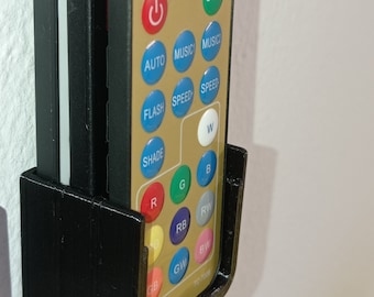 Triple Remote Control Holder: 3D Printed Wall Mount