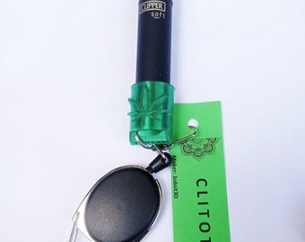 Weed Leaf Clipper Lighter Leash, 3D Printed Auto-Recall Holder