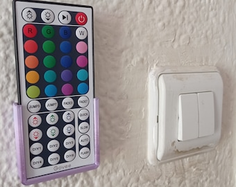 Adhesive Remote Control Holder: No Wall Damage, Reusable