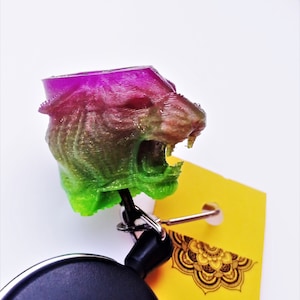 TIGER Clipper lighter leash. 3D printed clitotem with retractable rewindable 65cm steel cable clipper holder case cover hanger keychain