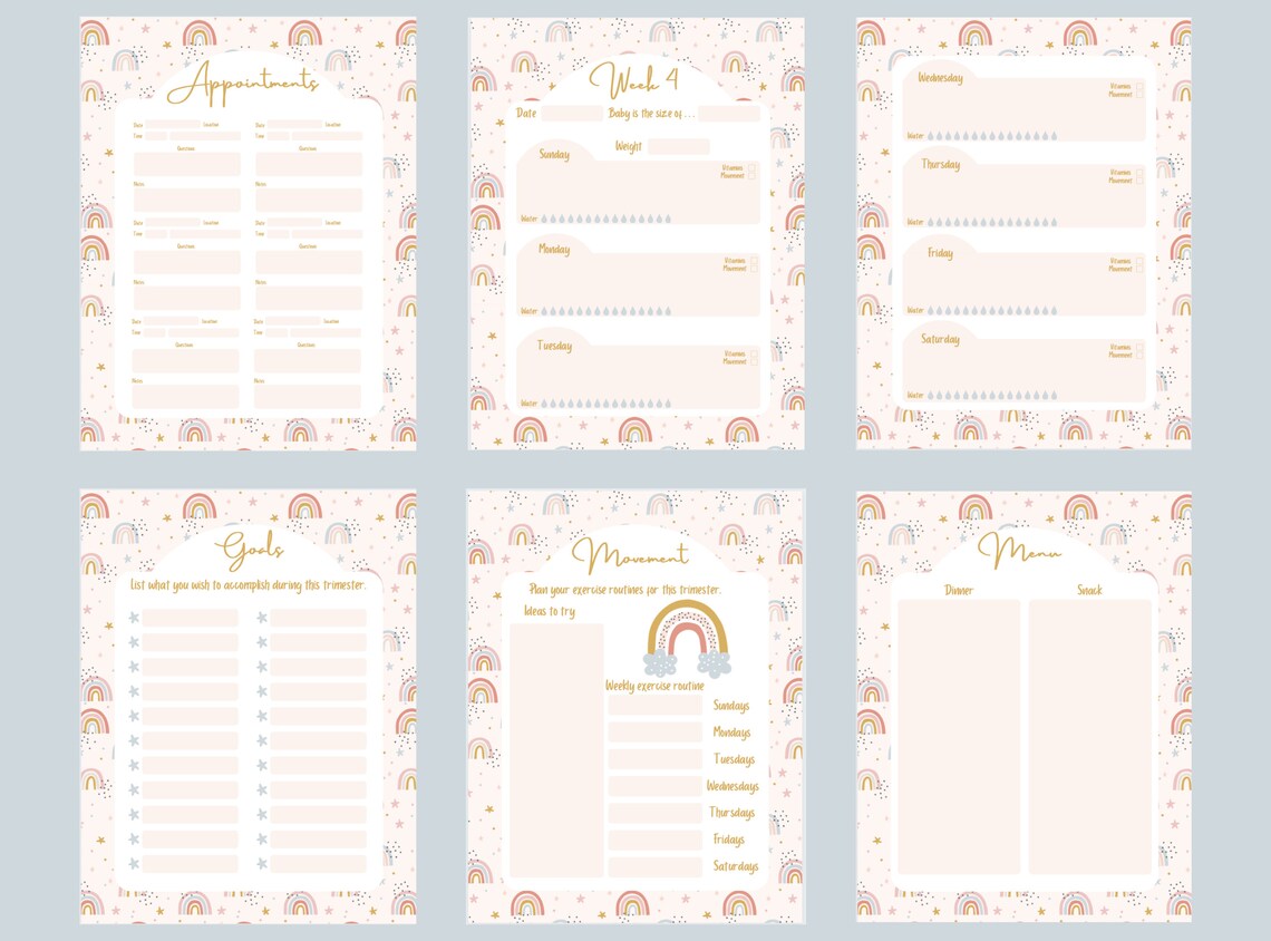 Printable Pregnancy Binder Pregnancy Journal Pregnancy Etsy