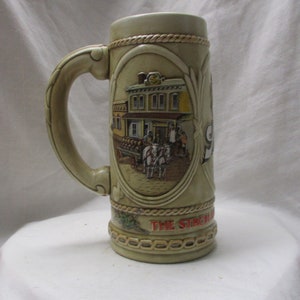 Stroh Brewing Company,  fire brewed, Beer Stein, Vintage Ceramic, Bar Ware, Beer Mug,beer tumbler