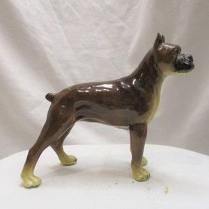 Boxer dog figurine, enamel overcast metal, Dog lover, Boxer Lover