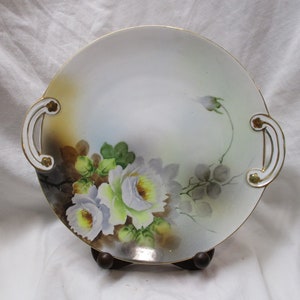 Dessert Plates, Cake Plates, White Flowered made in Japan