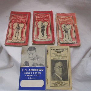 1912-37, T S Andrew's World Sporting Annual Record Books Collection, 1937, 1929, 1917, 1915, 1912