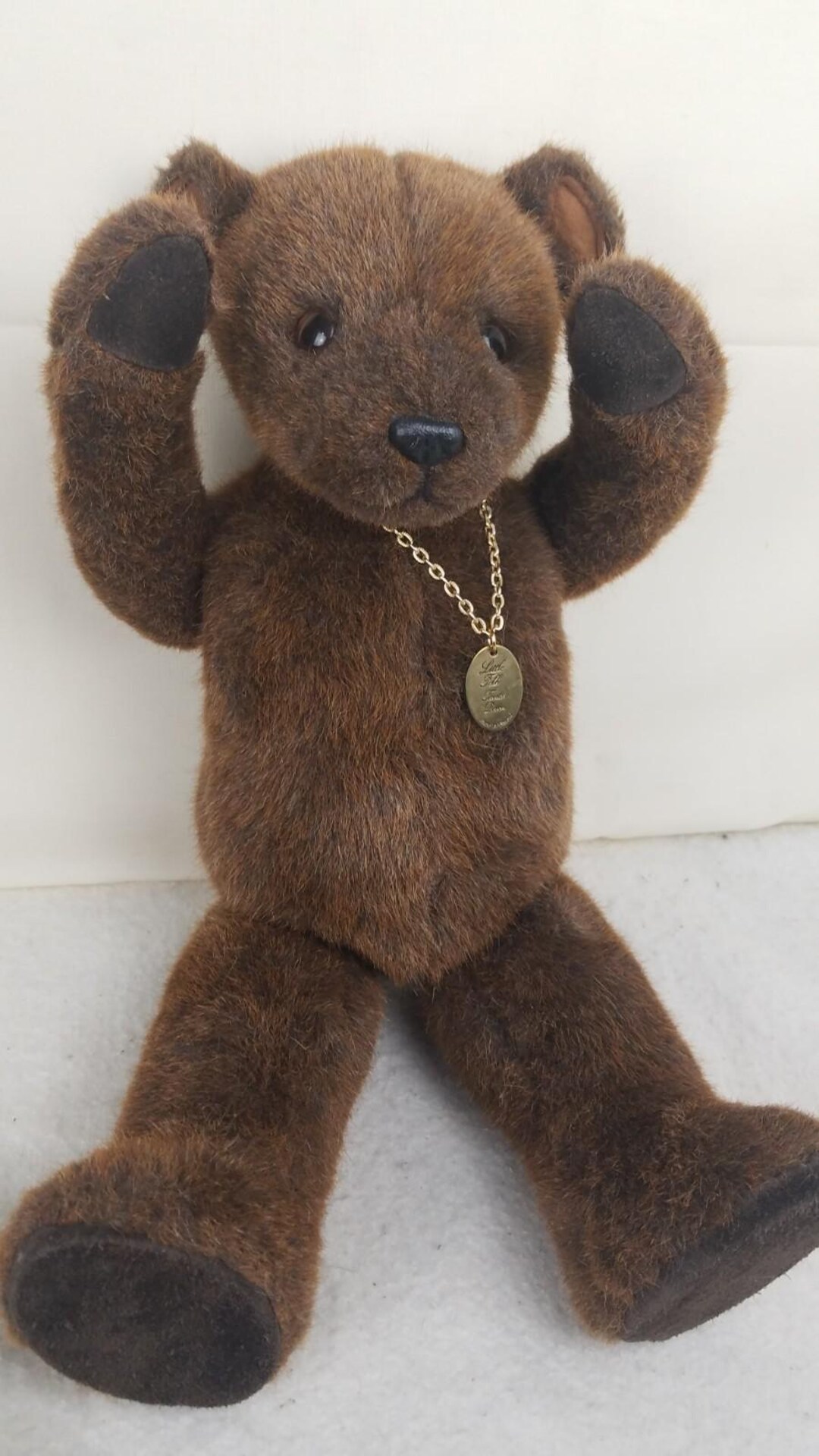 Little Folks Teddy Bear 1980's Fully Jointed 18