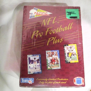 Carte da collezione di football, carte NFL Pro Football Plus, Pacific, squadra, produzione limitata,