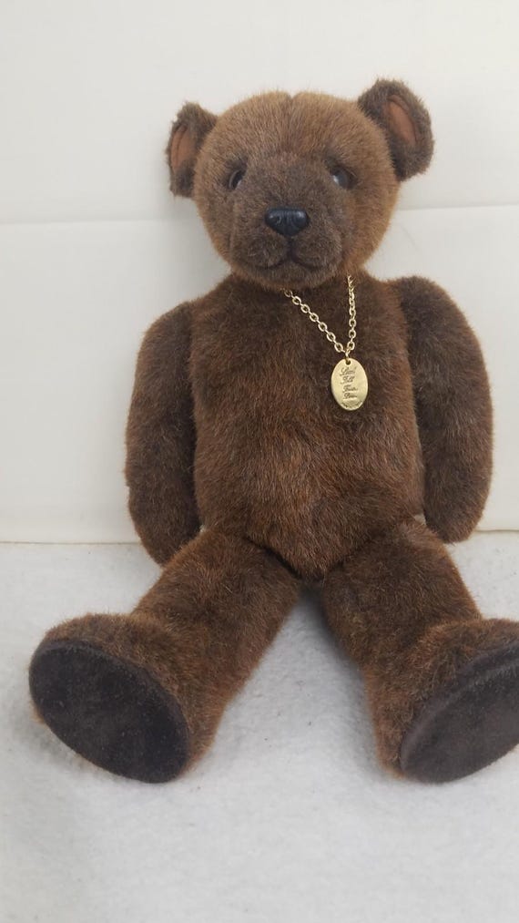Little Folks Teddy Bear 1980's Fully Jointed 18