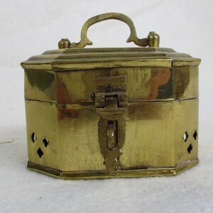 Cricket Box~For Good Luck~Trinkets/ Jewels/ Secrets/ Crickets, Vintage Brass, Keepsake box,