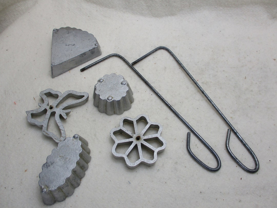 Pastry Molds, Deep Frying Molds, Vintage Cast Aluminum Molds
