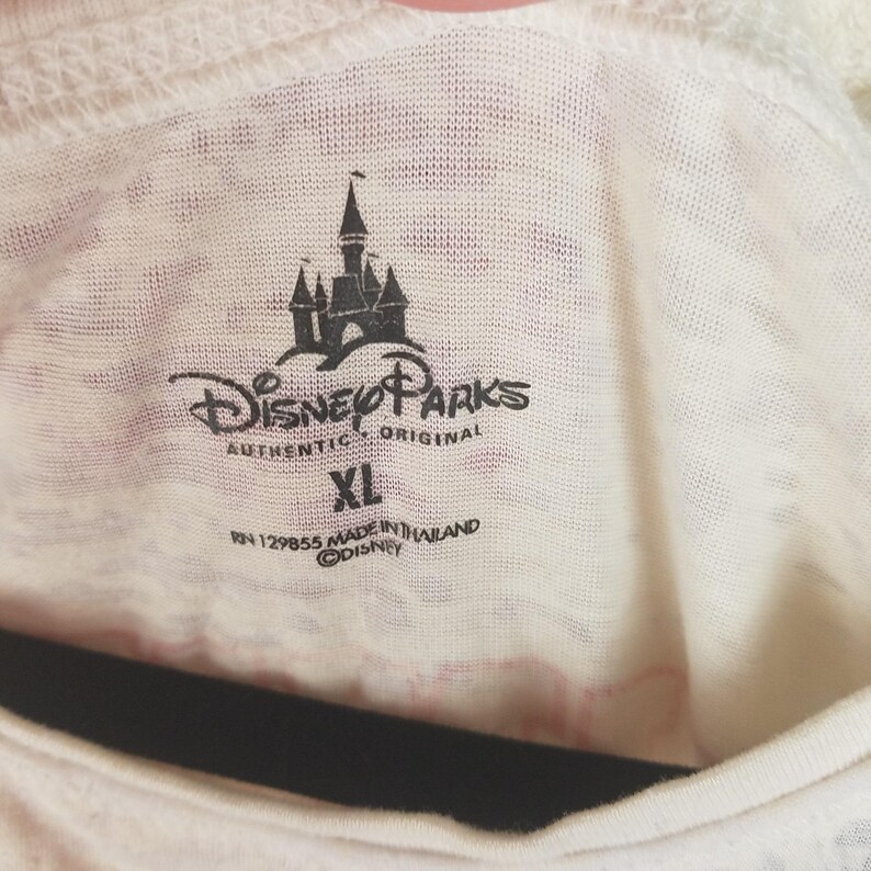 Disney Parks Minnie Mouse T-Shirt Womens XL White vntg Burnout Jersey 28 image 5