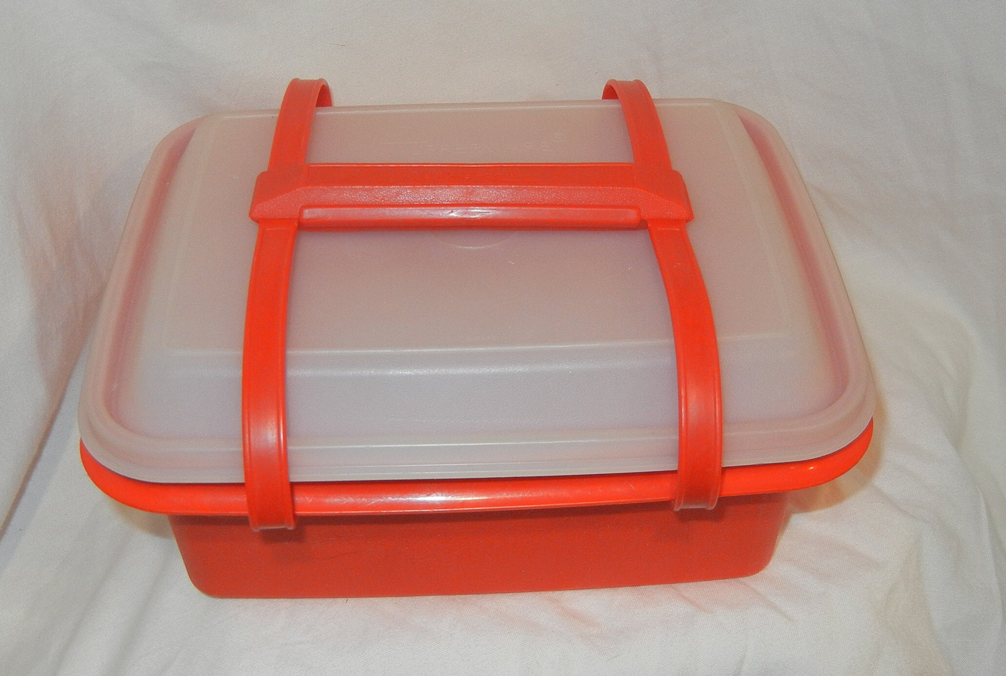 Tupperware, boîte à lunch vintage avec poignée et couvercle/ boîte