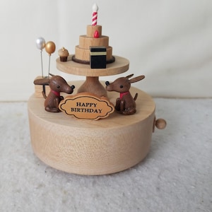 Wooderful life 手作り 回転式誕生日犬用オルゴール ホーム 