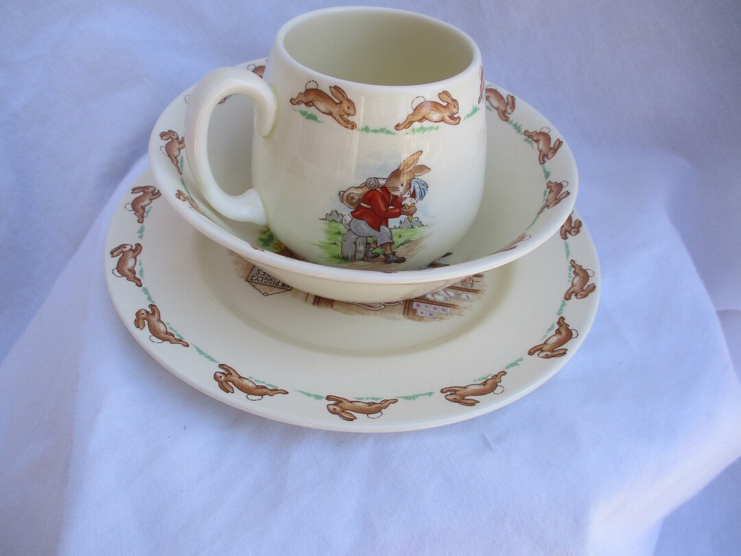 Bunnykins Child Dining Set, Royal Doulton, Rabbit, Childrens Dining Set