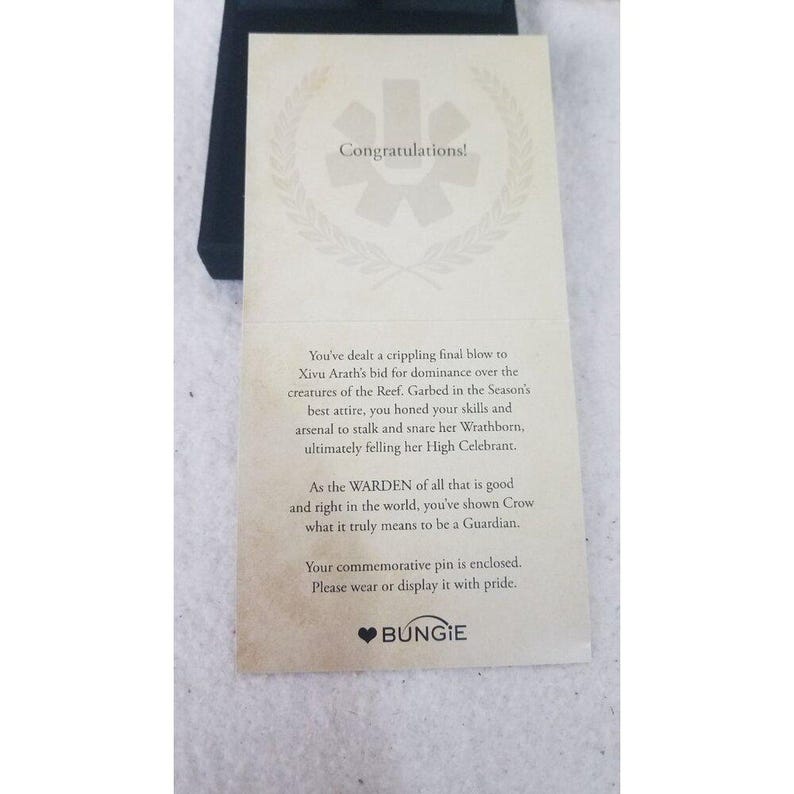 Spilla Medaglione Collezionabile Destiny 2 - Warden Seal - Bungie Originale