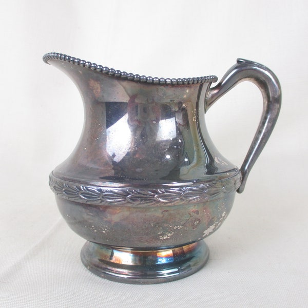 Creamer, Vintage National Silver on Copper #2002, Pitcher, Kitchenware, tea creamer,