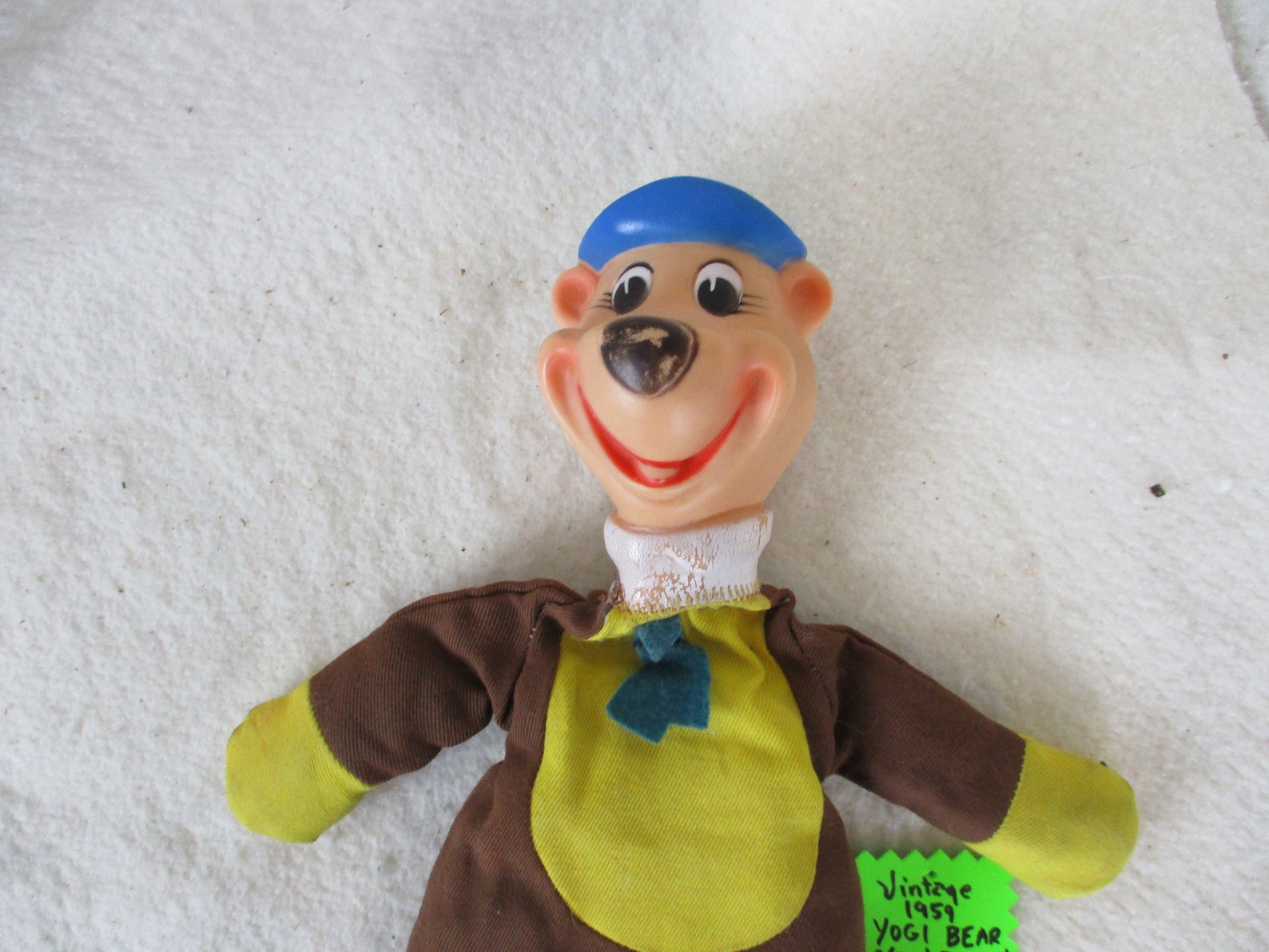 Yogi Bear Hand Puppet, Hanna Barbara, Puppet Yogi Figurine, Child Gift