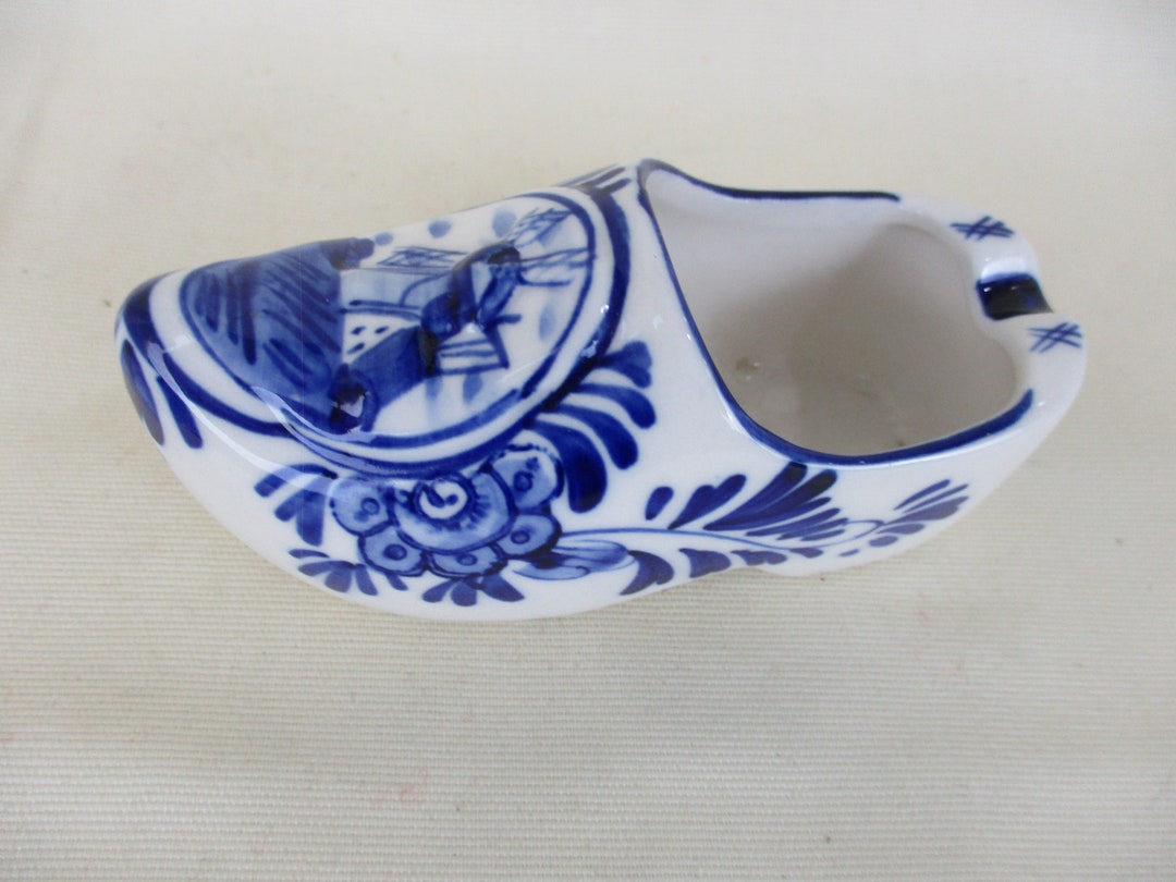 Delft Blue Dutch Shoe Trinket Catch 1984 Dalc Hand Painted Etsy
