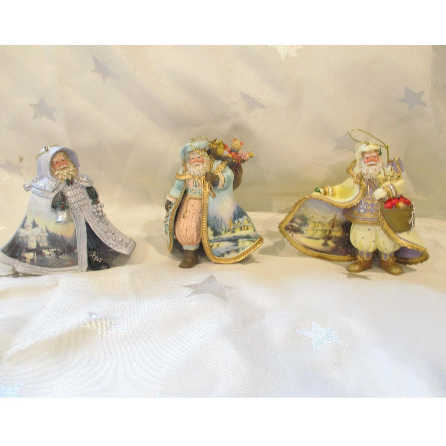 Thomas Kinkade Old World Santa Ornaments Set - Etsy