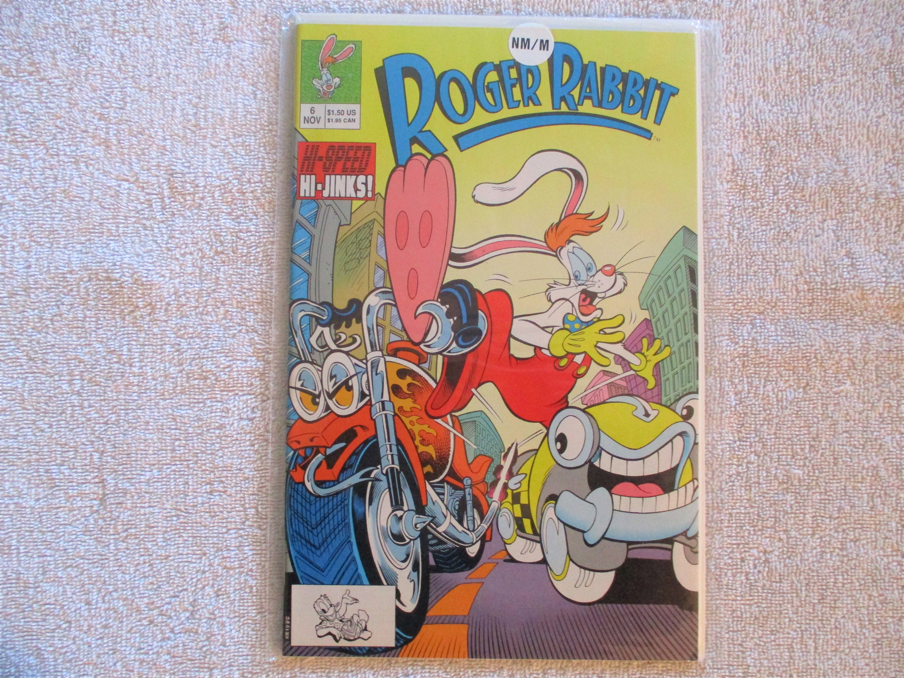 Roger Rabbit Comic Roger Rabbit: 1990 by Walt Disney Company, Published Monthly by W.D ...