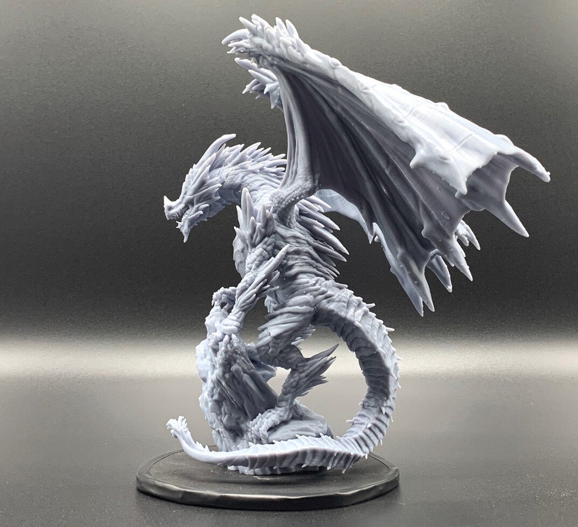 Adult Crystal Dragon Resin Miniature Dungeons and Dragons Etsy