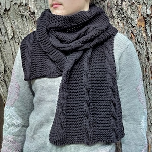 Knitting pattern  - mens scarf pdf pattern