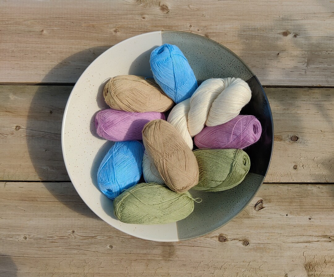 Vegan CROCHET YARN BUNDLE With Hemp Cotton Yarn Lace and Etsy