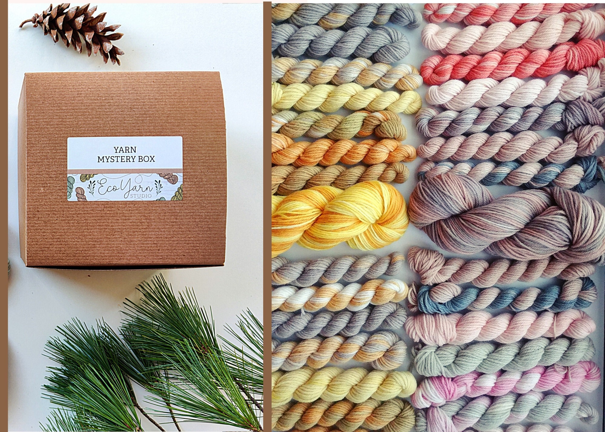 Yarn MYSTERY BOX for knitting crochet weaving yarn gift box Etsy