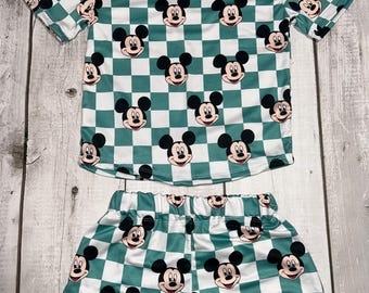 Conjunto de salón a cuadros de Mickey Mouse
