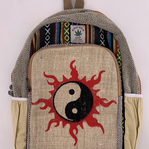 Himalayan Hemp Yin -Yang Unisex Backpack