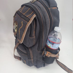 Cotton Canvas Backpack, Hiking/Travel Backpack, Small Backpack, School Backpack, Unisex Backpack