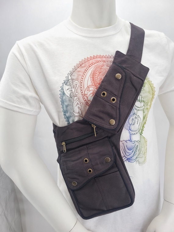 Cotton Fanny Pack,Festival Pouch, Cotton Waist Bag (UNISEX)