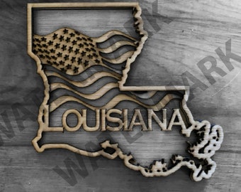 Louisiana State Bundle, Schnittdateien, State Bundle svg Datei, Cricut geschnitten Dateien, Louisiana State Clip Art (ai, dxf, eps, lightburn, pdf, svg)