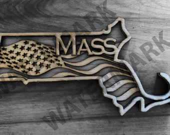 Massachusetts State Bundle, fichiers coupés, State Bundle, fichiers de coupe Cricut, clipart État du Massachusetts (ai, dxf, eps, lightburn, pdf, svg)