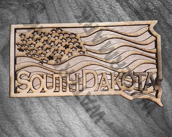 South Dakota State Bundle, Cut Files, State Bundle, Cricut cut files, South Dakota state clip art (ai, dxf, eps, lightburn, pdf, svg)