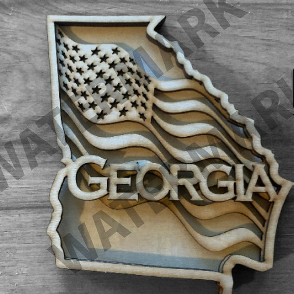 Georgia State Bundle, Cut Files, State Bundle svg File, Cricut cut files, Georgia state clip art (ai, dxf, eps, lightburn, pdf, svg)