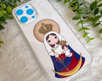 Virgin of Chiquinquira iPhone Case: Clear Silicone Cover