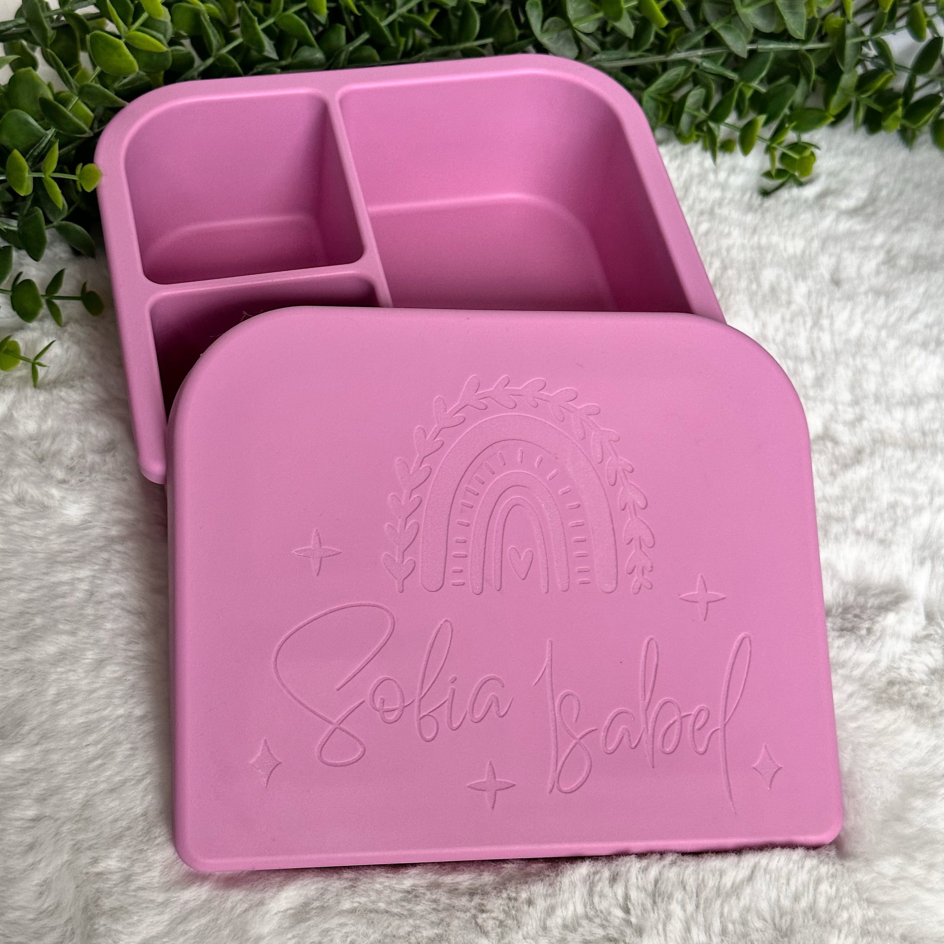 Customized Silicone Bento Box Kids Lunch Box Personalized Name