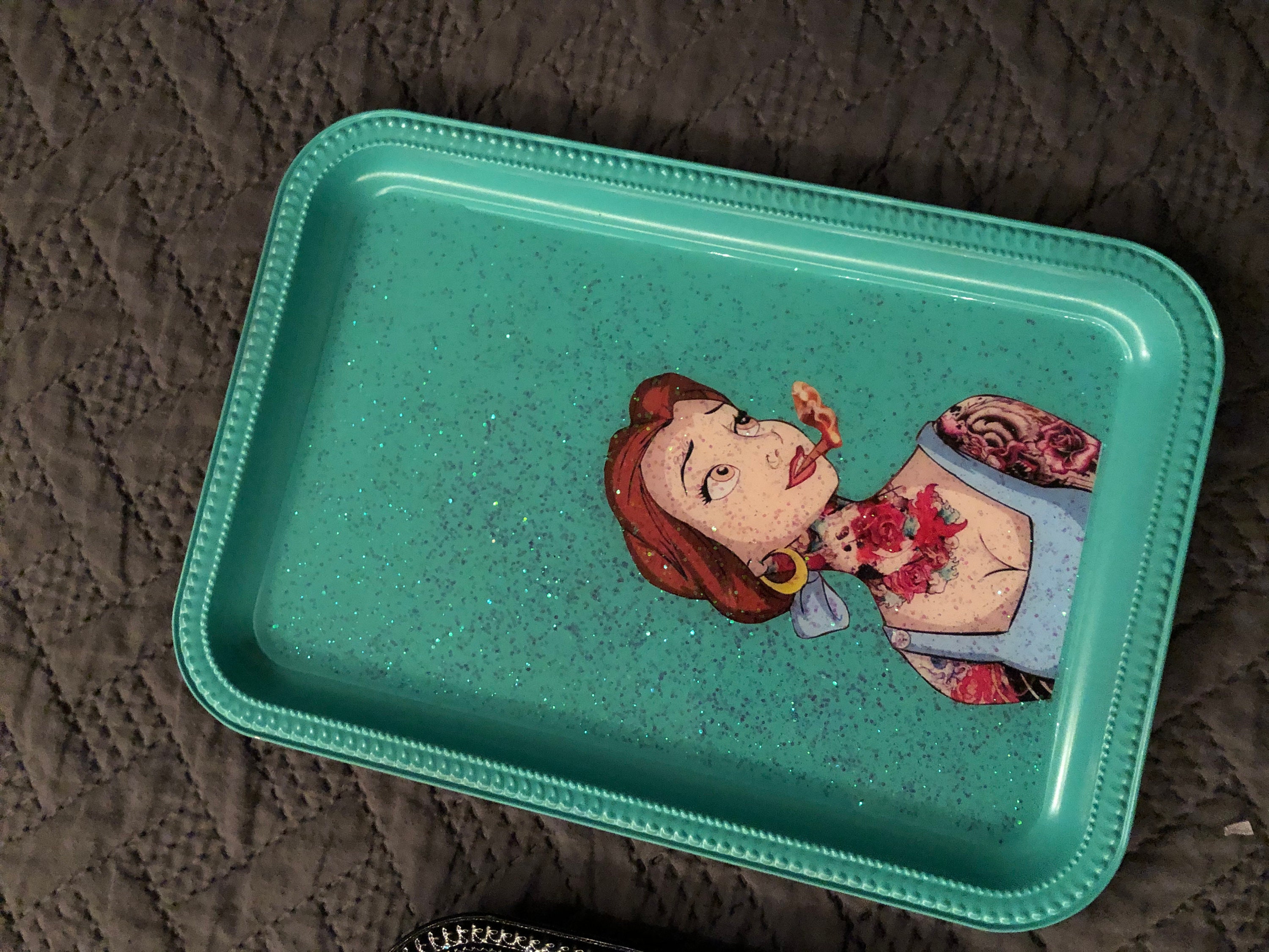 Custom color and design rolling tray epoxy resin stoner tray Etsy