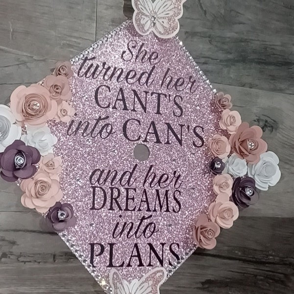 She turned Cant's into Cans Graduation Cap Topper