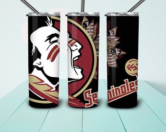 Semi Fsu 20oz Skinny Tumbler Digital File. Designs, Soccer png, Sublimation, tumbler designs, PNG file